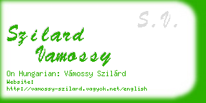 szilard vamossy business card