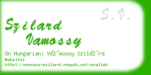 szilard vamossy business card